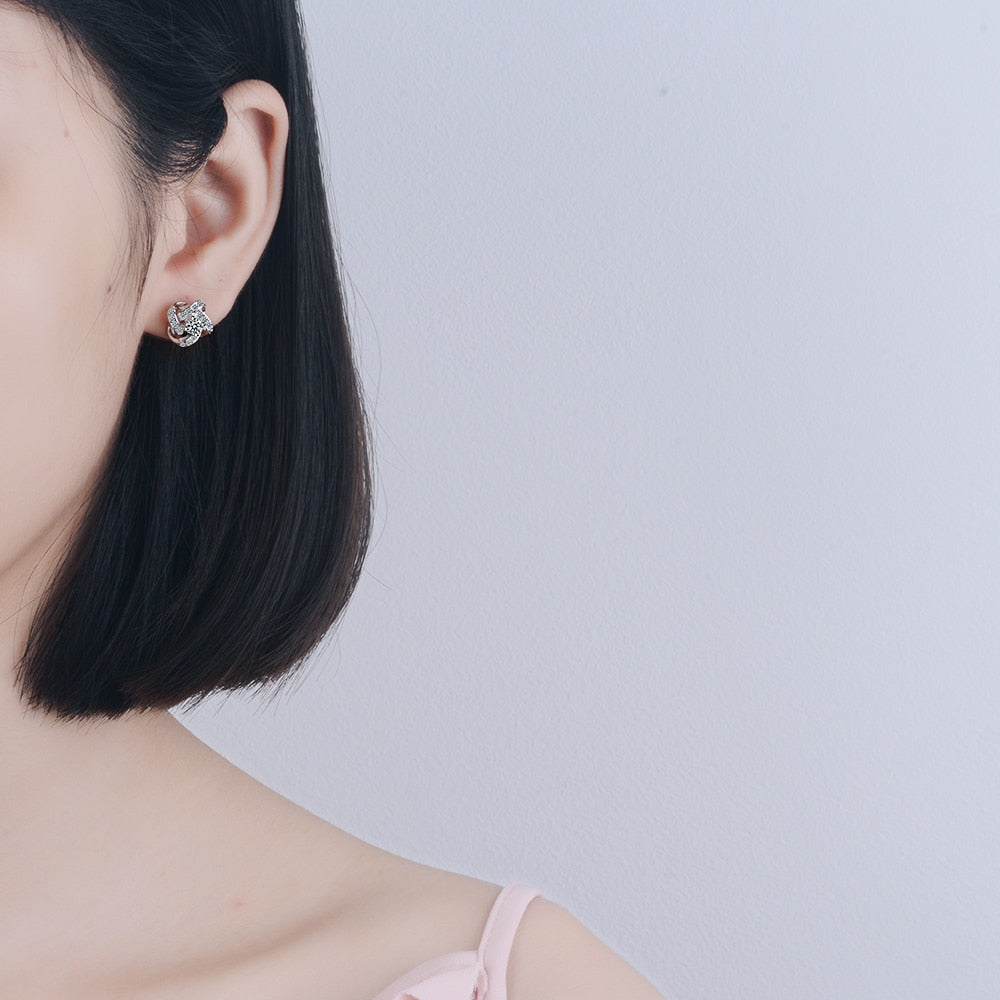 EVERLOVE: "Heart Knot" Sterling Silver Earrings