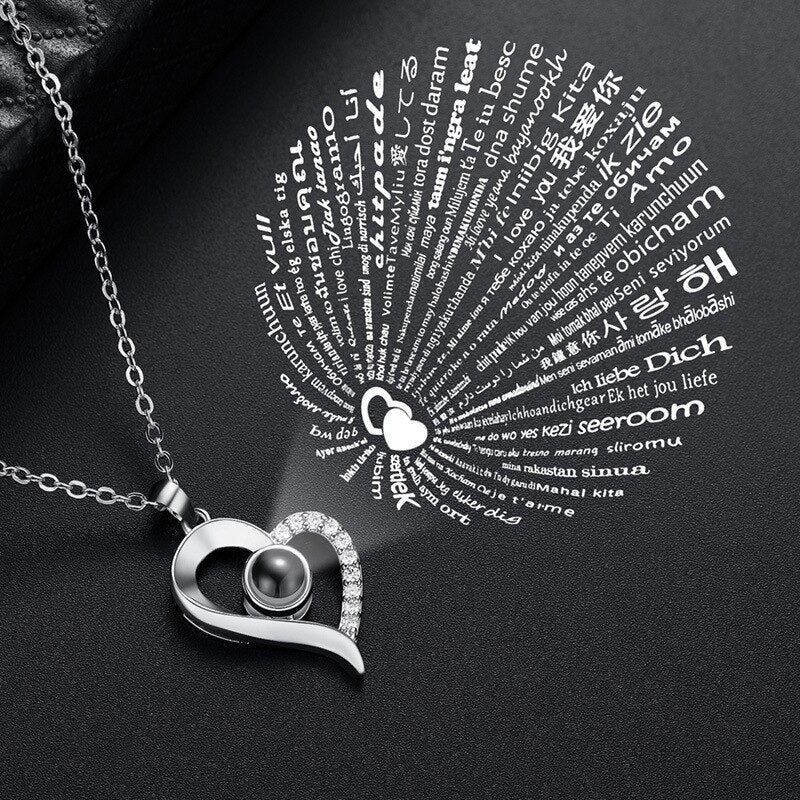 AMORE: "I Love You" Projection Necklace