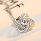 EVERLOVE:  "Heart Knot" Sterling Silver Necklace