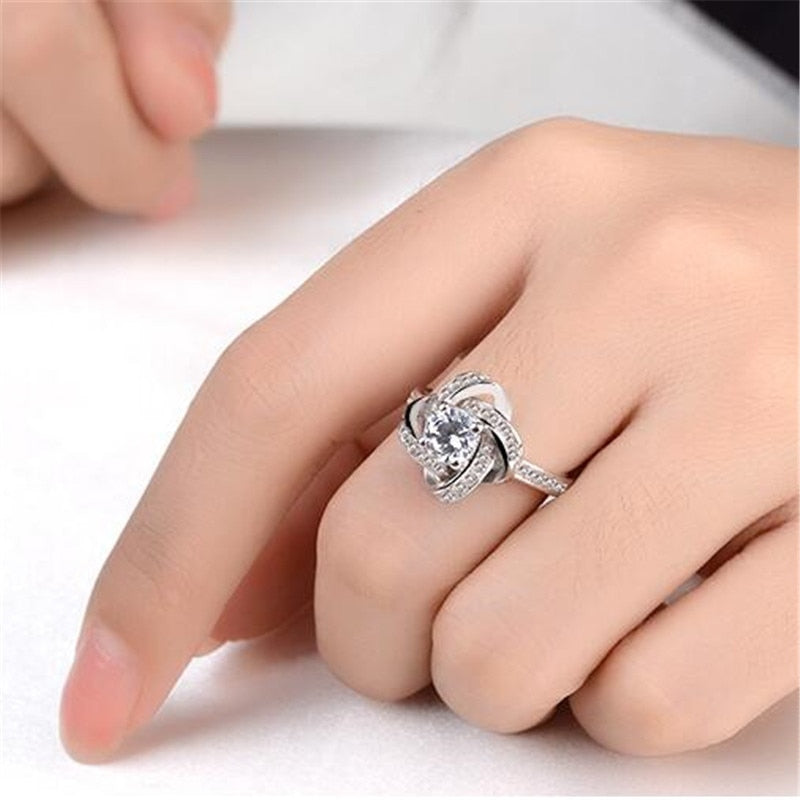 EVERLOVE:  "Heart Knot" Sterling Silver Ring