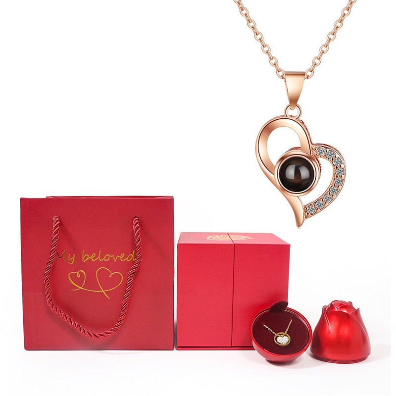 AMORE: "I Love You" Projection Necklace