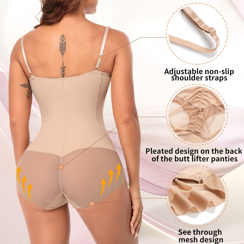 SCULTPING FULL BODY CONTOURING BODYSUIT  W.  TUMMY CONTROL,  PUSH UP BRA, &  BUTT LIFT