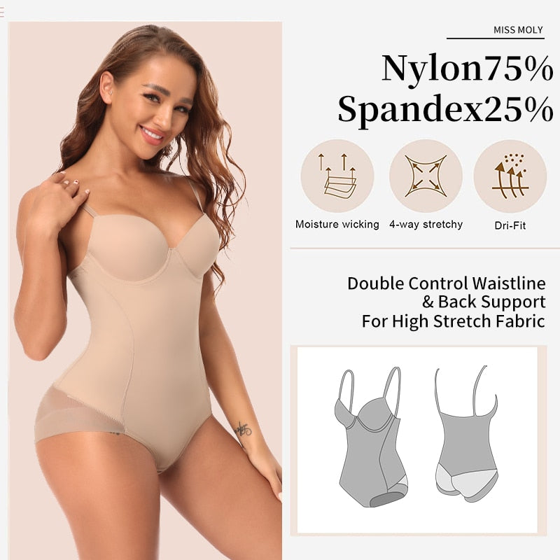 SCULTPING FULL BODY CONTOURING BODYSUIT  W.  TUMMY CONTROL,  PUSH UP BRA, &  BUTT LIFT